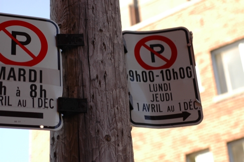 Parking signs