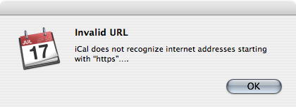 iCal insecurity